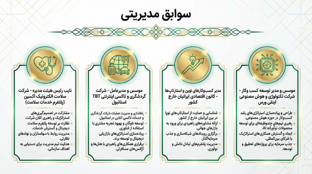 سوابق مدیریتی تفصیلی